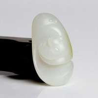 老山玉器 新疆和田玉石玉器 [李俊杰]和田羊脂籽料白玉挂件福P0014521