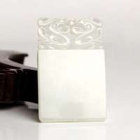 老山玉器 新疆和田玉石玉器 羊脂白玉牌平安无事P0013958