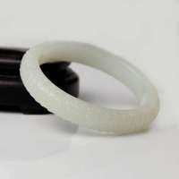 老山玉器 新疆和田玉石玉器 羊脂白玉手镯P0014629