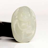 老山玉器 新疆和田玉石玉器 和田玉白玉挂件佛P0009290