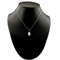 赛恩之光CYAN LUSTRE S925珍珠13mm吊坠, 莹润本白N-010