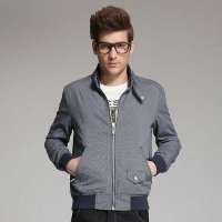 艾夫斯 男欧美帅气利落波点立领长袖夹克21231142004(藏青/XL)