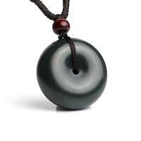 老山玉器 和田玉石玉器 青玉平安扣 吉祥圆满平安辟邪送礼p0015750