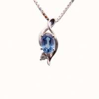 赛恩之光CYAN LUSTRE18K金镶蓝宝石吊坠 NJ-009