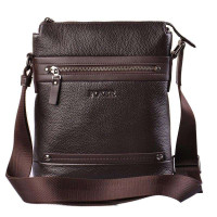 金狐狸FOXER休闲男士牛皮斜挎包806003F1B啡色