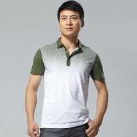 HODO红豆男装渐变格子短袖T恤ETS2087(L04绿格165/84A)