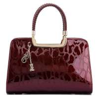 金狐狸FOXER编织高端女士手提包905023F1R紫色