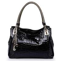 金狐狸FOXER潮流时尚女式手提单肩包938001F1A 黑色