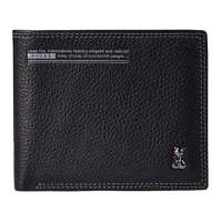 金狐狸FOXER 头层牛皮男士横款钱包 305007F3A黑色