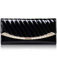 金狐狸FOXER多卡位实用女士三折长票夹209014F8A黑色