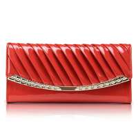 金狐狸FOXER多卡位实用女士三折长票夹209014F8N橙色