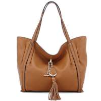 Crocodile/鳄鱼恤 新款 女包 欧美简约大包牛皮女士单肩包 12211048-30土黄色