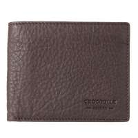 Crocodile/鳄鱼恤 新款 尊贵奢华 经典荔枝纹横款真皮男钱包15243015-03啡色