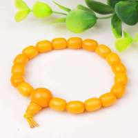 泰古木缘天然菩提手链-筒形-黄色