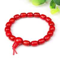泰古木缘天然菩提手链-筒形-红色