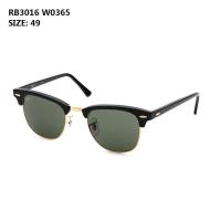 雷朋Ray-Ban3016W0365  时尚复古半框太阳眼镜 黑色俱乐部经理人
