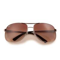 雷朋Ray-Ban3387004/13 咖色镜框咖色树脂片男士双梁太阳镜