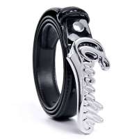 Crocodile/鳄鱼恤 新款 个性OL小腰带 女式 14111020-01 黑色