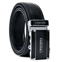 Crocodile/鳄鱼恤 新款 男士经典 时尚商务牛皮自动扣男皮带13212024-01 黑色