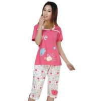 金丰田夏季女士睡衣套装红色(M)1577