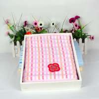 洁丽雅一条装浴巾礼盒6378红