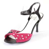 ST&SAT星期六夏季新款百搭羊皮中跟舒适女装皮凉鞋SSA2SO410912黑色37