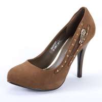 ST&SAT星期六春季新款百搭羊皮高跟舒适女装皮鞋SSA3SP590724卡其37