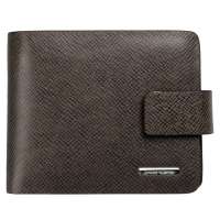 卓凡尼·华伦天奴编织纹压花技术休闲系列男士牛皮短款钱包8123153312深灰