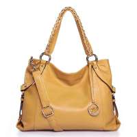 NUCELLE纽芝兰时尚在线系列头层牛皮吊坠两用包 379香槟杏