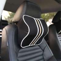 正品福客思 汽车竹炭太空记忆棉汽车头枕 护颈枕车饰枕头靠枕颈椎枕 人体颈部设计 黑色