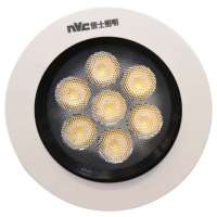 雷士照明 LED筒射灯NLED137D-9W-3000K-可调30°七束光(黄光)烤漆白