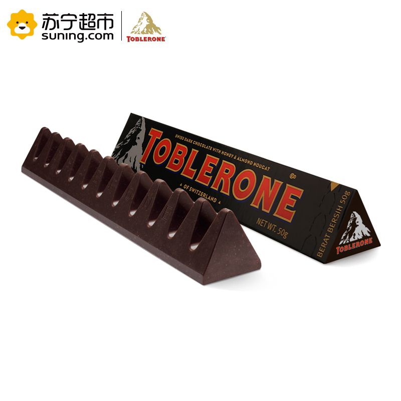 瑞士三角(Toblerone)黑巧克力含蜂蜜及巴旦木糖 50g/条