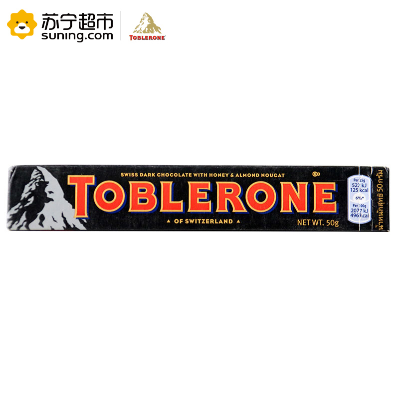 瑞士三角(Toblerone)黑巧克力含蜂蜜及巴旦木糖 50g/条