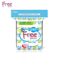 Free飞夜用丝薄干爽速渗网面卫生巾5片T18