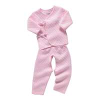 子雅贝贝加厚菱形粉色空气层偏衫59