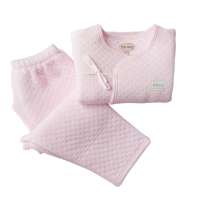 子雅贝贝粉色圆形空气层偏衫59