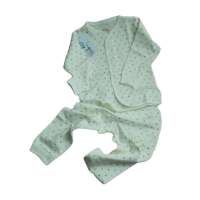 子雅贝贝白底印花棉毛前开扣金色五角星66