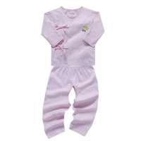 子雅贝贝棉毛无缝拼接偏衫胸印粉52