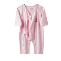 子雅贝贝60支精梳连体爬服粉66