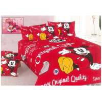 迪士尼纯棉斜纹AB版儿童米奇三件套红色768