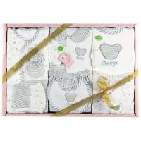 宝艺10件套宝宝服饰婴儿服饰大礼包1826灰色/均码