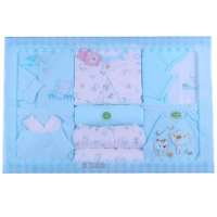 宝艺9件套宝宝服饰婴儿服饰大礼包2036蓝色/均码