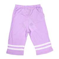 路西米儿脚贴条七分裤22226浅紫/80