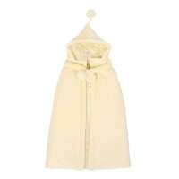萌趣高档珊瑚绒带帽斗篷披风黄色/均码