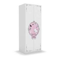 HelloKitty酷漫居儿童家具KT维多利亚2门衣柜/储物柜