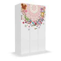 HelloKitty酷漫居儿童家具KT春之樱3门衣柜/储物柜