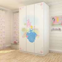 迪士尼酷漫居儿童家具公主童画梦3门衣柜/储物柜