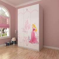迪士尼酷漫居儿童家具公主游仙境3门衣柜/储物柜