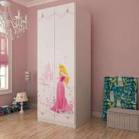 迪士尼酷漫居儿童家具公主游仙境2门衣柜/储物柜