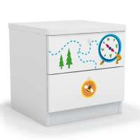 迪士尼酷漫居儿童家具维尼旅行家床头柜/储物柜